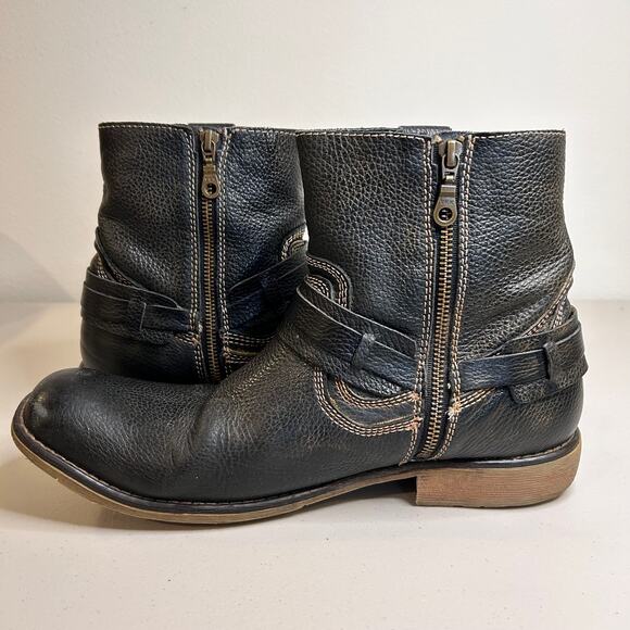 Roan by Bed Stu Men's Boot with Zip Size 11 Black Barcelona Rust - Picture 8 of 16